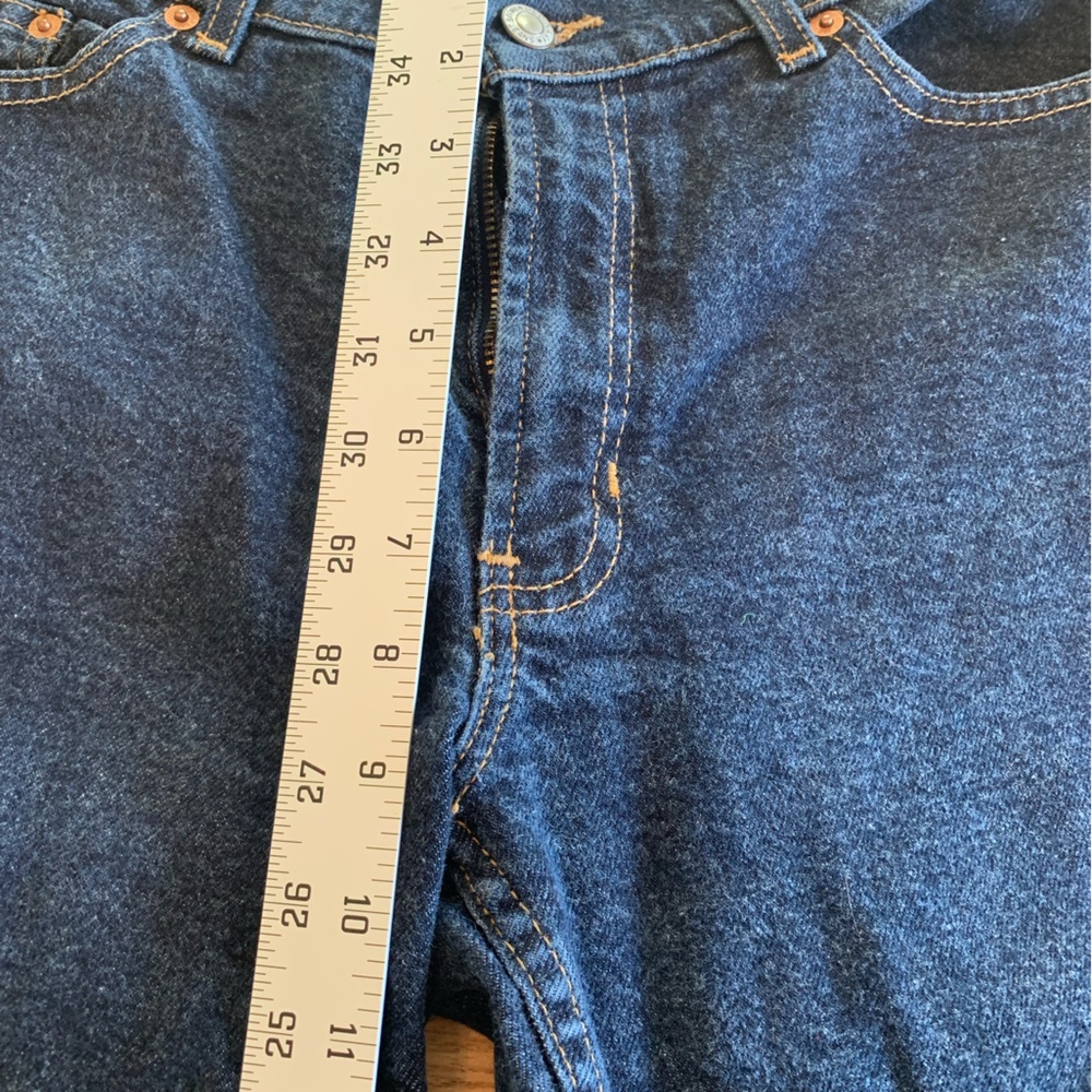 Old Navy Cropped Jeans Midrise Slit Hem Dark Wash Blue Women’s 6? (See pics) pr - Picture 3 of 7